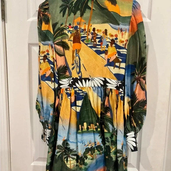 Farm Rio Carioca Mini Wrap Dress - Picture 10 of 10